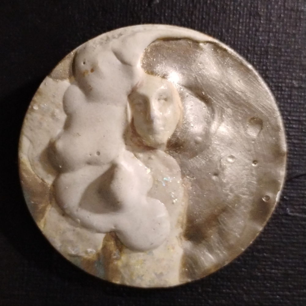 Shimmering Moon Maiden Artisan Brooch